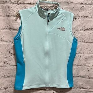 The North Face activewear vest size Medium two tone pretty teal and green